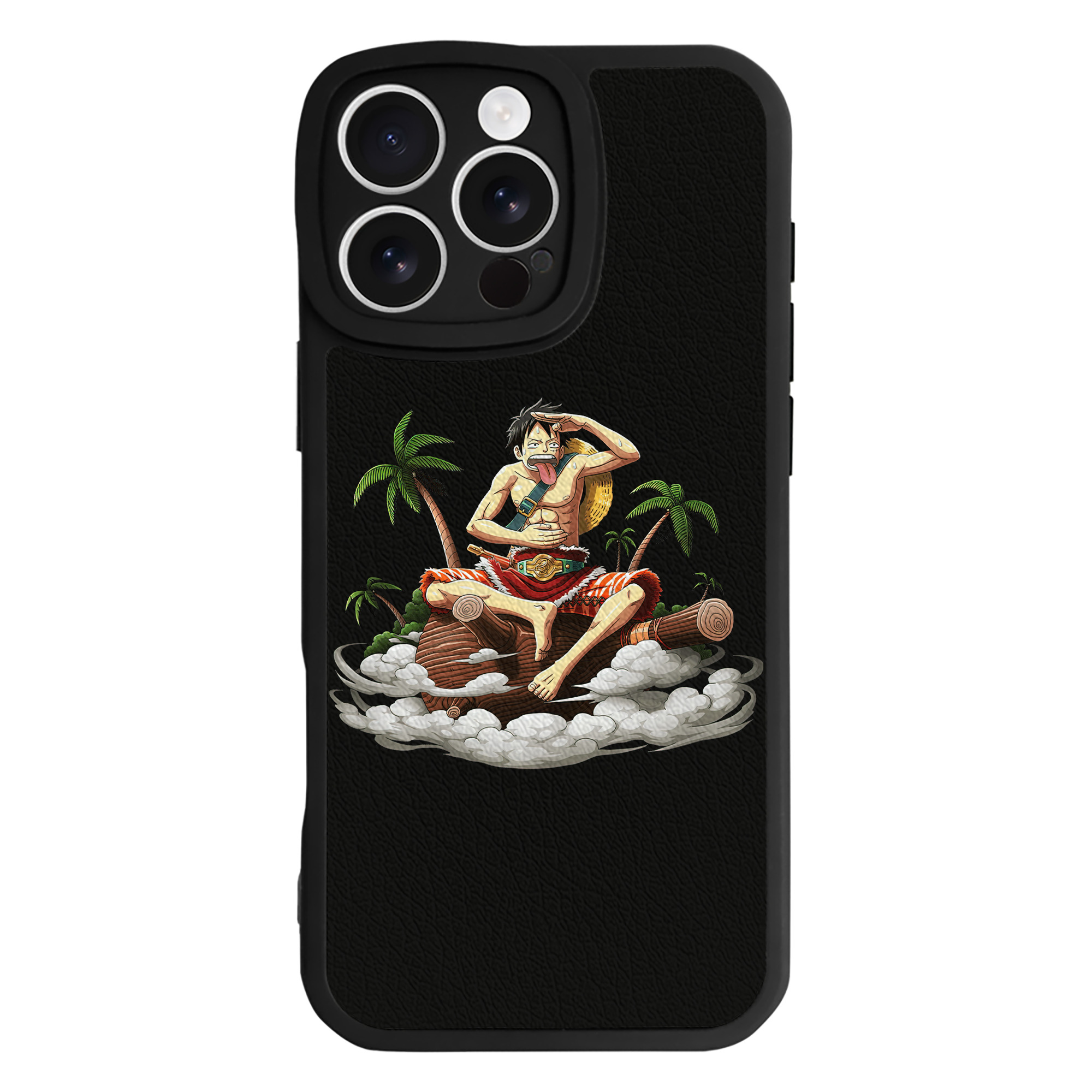 （画像用） ワンピース モンキー・D・ルフィ ONE PIECE Monkey D. Luffy 【iPhone 16シリーズ対応】シリコンスマホケース（レザー調） 材質：シリコン